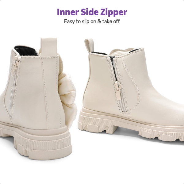 Girls Interchangeable Chelsea Boots - BEIGE - 3